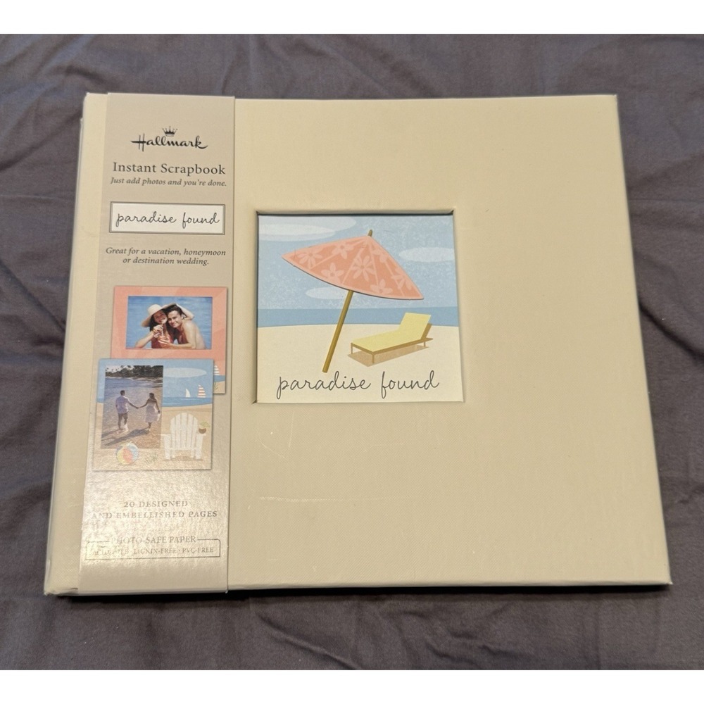 Hallmark Instant Scrapbook Vacation Paradise Found 20 Embellished Pages New